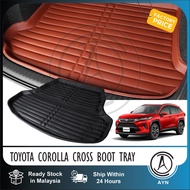 TOYOTA COROLLA CROSS 2023 Rear Car Boot Tray Cargo Compartment Carpet Leather Protector Accessories 