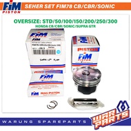 Piston Kit Set Honda CB 150R CBR Sonic Supra GT150R Supra GTR FIM78 Overses Oversize STD 50 100 150 