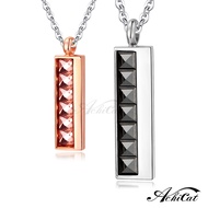 Achicat.necklace.affectionately Don't Shift.rectangular Plate.pair Chain.single.valentine's Day Reco