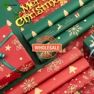 [Wholesale Price]Christmas Favor DIY Decorative Paper / Christmas Decoration / Christmas Elements Kraft Paper / Christmas New Year Party Supplies / Xmas Present Box Wrapping Paper