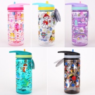 ⭐⭐Australia smiggle Children's Portable Straw Water Bottle Outdoor Cartoon Sports Water Cup Boys Girls Mouth Cup