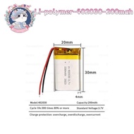 /402030 200mAh 3.7V Lithium Polymer Battery for Smart Bracelet Voice Recorder GPS.