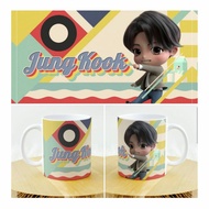 BTS Cartoon Tiny Tan JUNGKOOK Mug | Jungkook BTS Cup Glass Mug