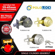 Pololock Single Deadbolt Lock Stainless Steel Thumb Turn Lock Home Door Lockset TFM PL88006-01