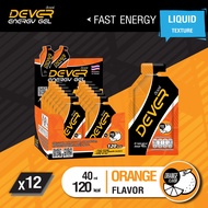 DEVER energy gel (vital source of energy) ดีเวอร์ เจลให้พลังงาน เจลพลังงาน เจลเพิ่มพลังงาน เกลือแร่ สำหรับนักกีฬา นักวิ่ง ออกกำลังกาย &gt; 40 ML ส้ม 12 ซอง
