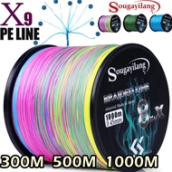 Limited stock!.. Sougayilang PE Line 9 Strands 300M 500M X9 Braided Fishing Line Fishing Line