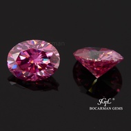 1ct-5ct vvs1GRA Pink oval Moissanite diamond loose naked stone 100% passed by the tested diamond pen