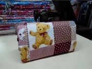 6*7尺標準雙人被單 卡通熊純棉花布 棕色 傳統印花布 純棉被單/雙人/被套/客家花布/卡通花布