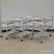 Trolley Tube Thickened Dining Truck Free Hotel Can Cart Collection Restaurant Mobile Square Stainles