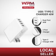 Xiaomi USB Charger 4 Port / 2 Port USB-C Power Adapter 36W 45W Type-C Charger USB Fast Charger