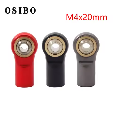 10Pcs Metal M4 20MM Aluminum Link Tie Rod End Ball Joint for 1/10 RC Car Crawler AXIAL SCX10 D90 D11