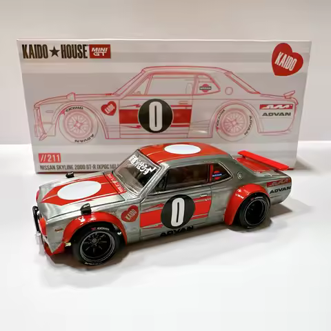 MINIGT 211 *CHASE* 1:64 Nissan Skyline 2000 GT-R KPGC10 Kaido Works V2 Openable Hood Diecast Car Mod