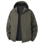 LJPNK Windproof Mens Sport Jacket – Loose Fit Lightweight Hooded Coat for Outdoor Adventure & Commut