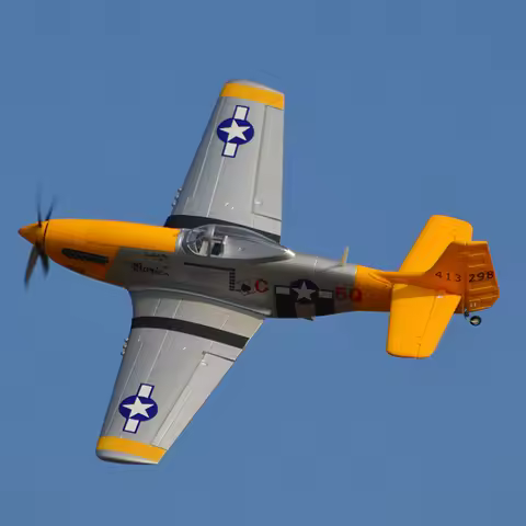 LX/Laxiang/Sky Flight Hobby P51 Yellow Mustang World War II RC Warbird PNP/ARF