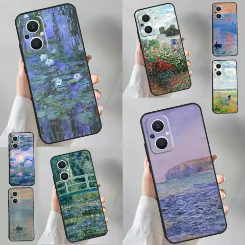 Claude Monet Art Painting Case For OPPO Reno 4Z 5Z 8T 10 11 Pro 11F 5 6 7 8 Lite OPPO Find X5 X6 Pro