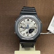 Casio G-Shock GA-2100SB-1A Silver Black Resin Analog Digital Matte Men's Watch