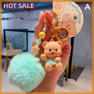 🔥🔥🔥Maelovely Butterbear ขนมแหวนพวงกุญแจตุ๊กตาเนยหมีรถน่ารักพวงกุญแจ