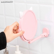 SN  Folding Wall Mount Vanity Mirror Without Drill Swivel Bathroom Cosmetic Makeup nn
