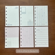 Ocean Blue A7 Trifold Binder Tổ Chức Bìa PVC Theo Chủ Đề Mùa Hè Với Phụ Kiện Quyến Rũ Sổ Tay Lập Kế 