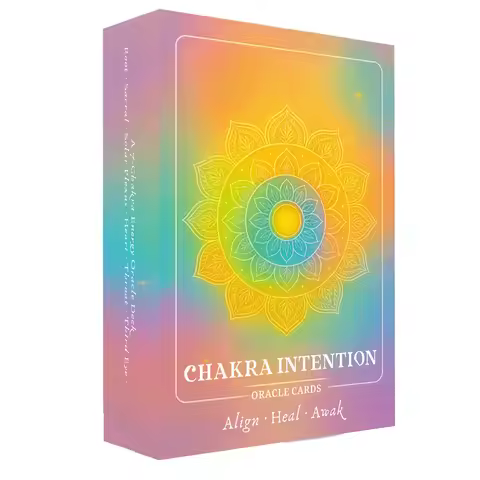 50 Card Deck Includes 1 Instructional Cards, Chakra Intention Oracle , Self-Connection & Energy Adju