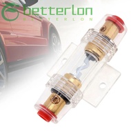 BETTER-LONTIME Car Audio Fuse, AGU 30-100A Car Fuse Holder Block, Gold Plated DC 12V Inline Refit Fu
