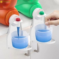 LONTIME Laundry Detergent Cup Holder, Anti-spill Foldable Washing Liquid Cup Rack, Creative Fits Most Bottles Drip Tray Catcher Laundry Gadget