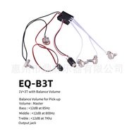 Litar pelarasan nada pickup aktif bass elektrik 3 peringkat pengeluar, litar preamp bass elektrik