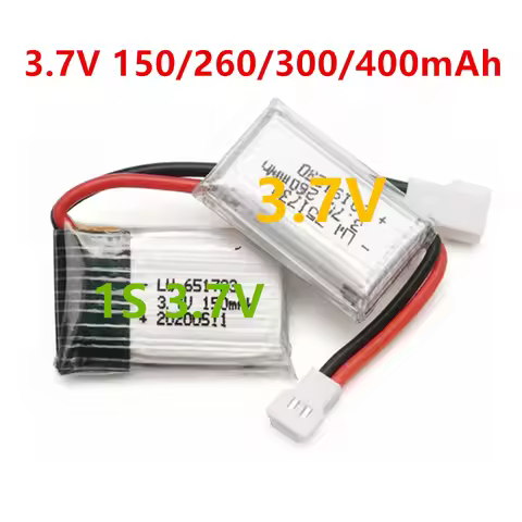 1s 3.7V Lipo Battery 150mAh 260mAh 300mAh 400mAh RC Drone Battery with Protection Circuit suit For F