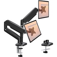 "(USED) ELIVED Dual Monitor Arm Adjustable Gas Powered Ergonomic PC Monitor Stand  for Most 13-32 Inch Monitors