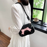 Women's Leather Sling Bag, Girls' Shoulder Bag, Ribbon Sling Bag Handbag Women Sling Bag Women