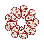 6/9/10/12 Pcs Golf Iron Cover PU Leather Golf Iron Headcover Waterproof closed-end Zipper Golf Iron 