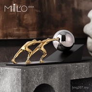 Brass Study Office Commercial Home American Decoration Thinking Gift Soft Decoration Desktop Light L