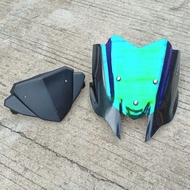 ชิว M-Slaz(ทรง Z800)สีปรอท พร้อมบังไมล์สินค้าผลิตจากอะคริลิคแท้หนา 3 มิล งานดีเลเซอร์เนียนขอบลับคมทุ