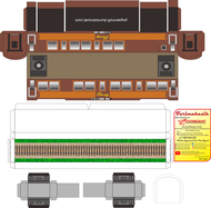 Pola Kertas Papercraft Kereta Wisata Priority