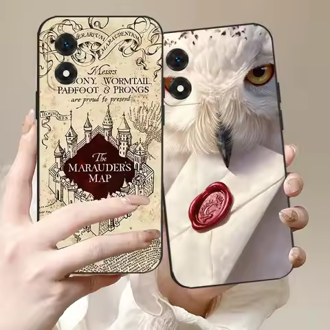 HP Snowy Owl For OPPO Realme GT 7 7T 6 6T 15 15T 14 14T 13 12 C75 C75x C73 V70S Pro Plus Phone case 