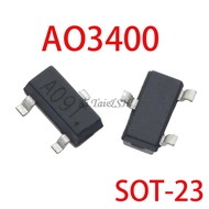 50PCS AO3400 SOT23 AO3400A SOT 23 A09T SOT new MOS FET transistor