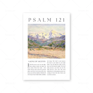 2025 Psalm 121 23 91 Scripture Wall Art Prints Bible Verse With Claude Monet Art Paitning Canvas Pos