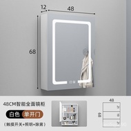 Bathroom Mirror Cabinet Space Aluminum Mirror Box Household Wall-Mounted Bathroom Mirror Storage Smart Mirror Cabinet wi