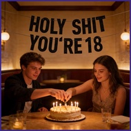 18th Birthday Decorations Adult Party Decorations Decorative Birthday Banner for Indoor Outdoor Back