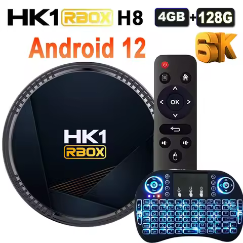HK1 RBOX H8 Android 12 Allwinner H618 6K Smart TV BOX 2.4/5G Wifi6 4GB 64GB 128GB BT Media Player Go