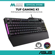 ASUS TUF GAMING K1 WIRED RGB KEYBOARD RA04 WITH DEDICATED VOLUME KNOB, SPILL-RESISTANCE, SIDE LIGHT 