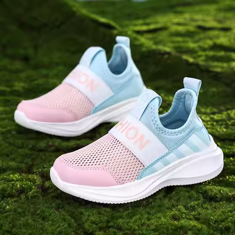 Trendy Letter Printed Children's Summer Sneakers Size 27-38 Outdoor Running Shoes Kids Comfortable P