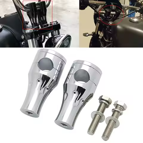 Motorcycle 1" 25MM Universal Round Handlebar Riser Clamp Mount For Kawasaki Vulcan 400 800 900 1500 