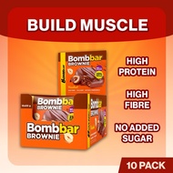 Bombbar Brownie 10 x 50g with Collagen High Protein High Fibre Build Muscle No Sugar Added
