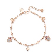 HYL JEWELRY COD Couple Gelang Titanium Anak Wanita Anti Karat Silver Emas Muda Bayi Couple Asli Rant