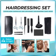 KNIFEZER 10-in-1 Stainless Steel Buffing Salon Hair Scissors Set 4Cr13 - MR4017