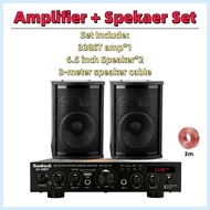 Sunbuck 5000W 5 channel Amp+6.5 inch speaker Home Amplifier Set Buletooth USB FM HiFi