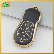 XPENG G6 Key Cover TPU Aluminium Alloy Genuine Leather Chrome Key Case Holder G6