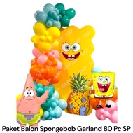 SPONGEBOB Balloon Package 80 PC SPGARLAND Spongebob Birthday Balloon Decoration/