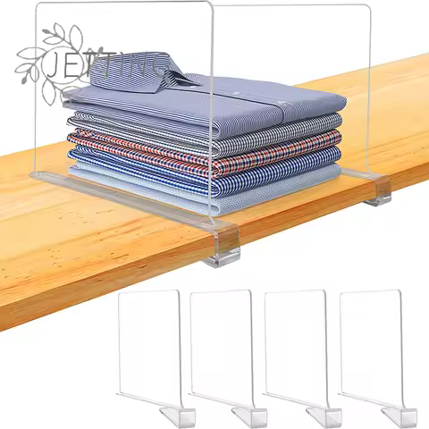 (SMTGDP11)Acrylic Divider Shelf Divider For Closet Organizer With Wooden Shelve Shelf Divider Closet